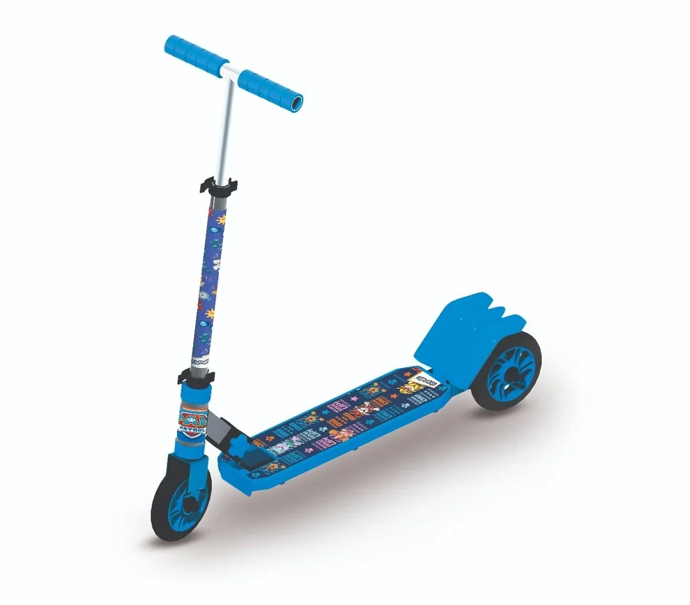 Skoodle Nickelodeon PAW Patrol 3-Wheel Foldable Kick Scooter for Kids Boys Girls (Ages 3+) 3-Step Adjustable Height, 125mm Wheels, 50kg Capacity, Slip-Resistant Deck, Toddler First Ride-On