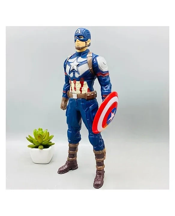 Big Size Captain America 12 inch Action Figure Toy - Avenger Hero Collectible for Kids and Adults