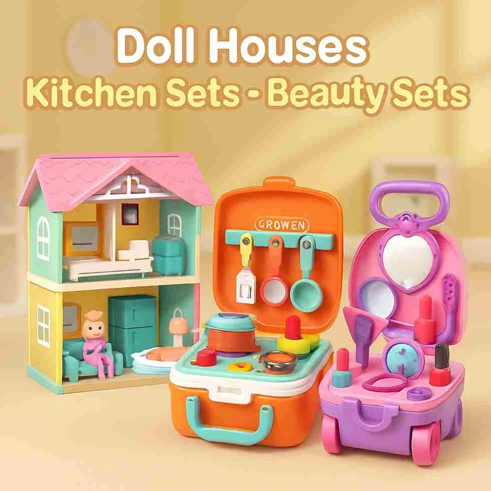 Doll House / Kitchen & Beauty sets