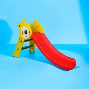 Play Tool Foldable Rabbit Slide – Indoor/Outdoor Foldable Toddler Slide with Basketball Hoop