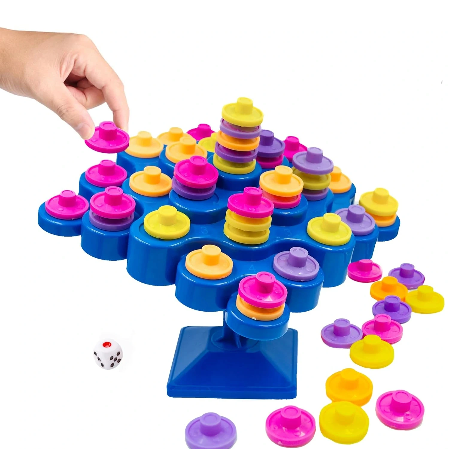 Toppal Balancing Game – Colorful Plastic Stack & Skill Board Game for Kids (2–4 Players)