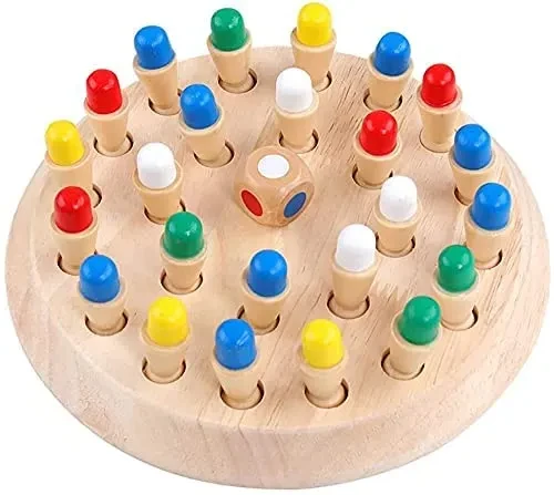 Wooden Memory Match Stick Chess Game | Parent-Child Educational Board Game for Kids | Boost Memory, Strategic Thinking & Brain Development | Ages 3+
