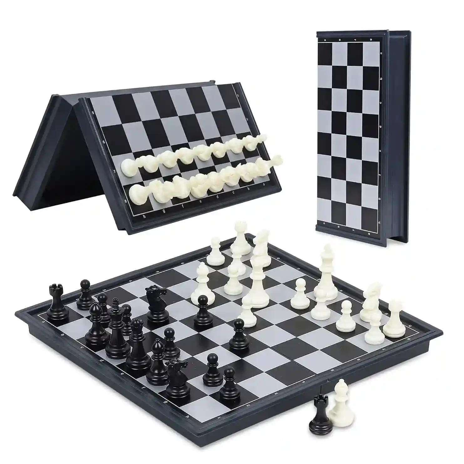 Magnetic Folding Chess Board Set – Portable Travel Chess with Magnetic Pieces for Kids & Adults