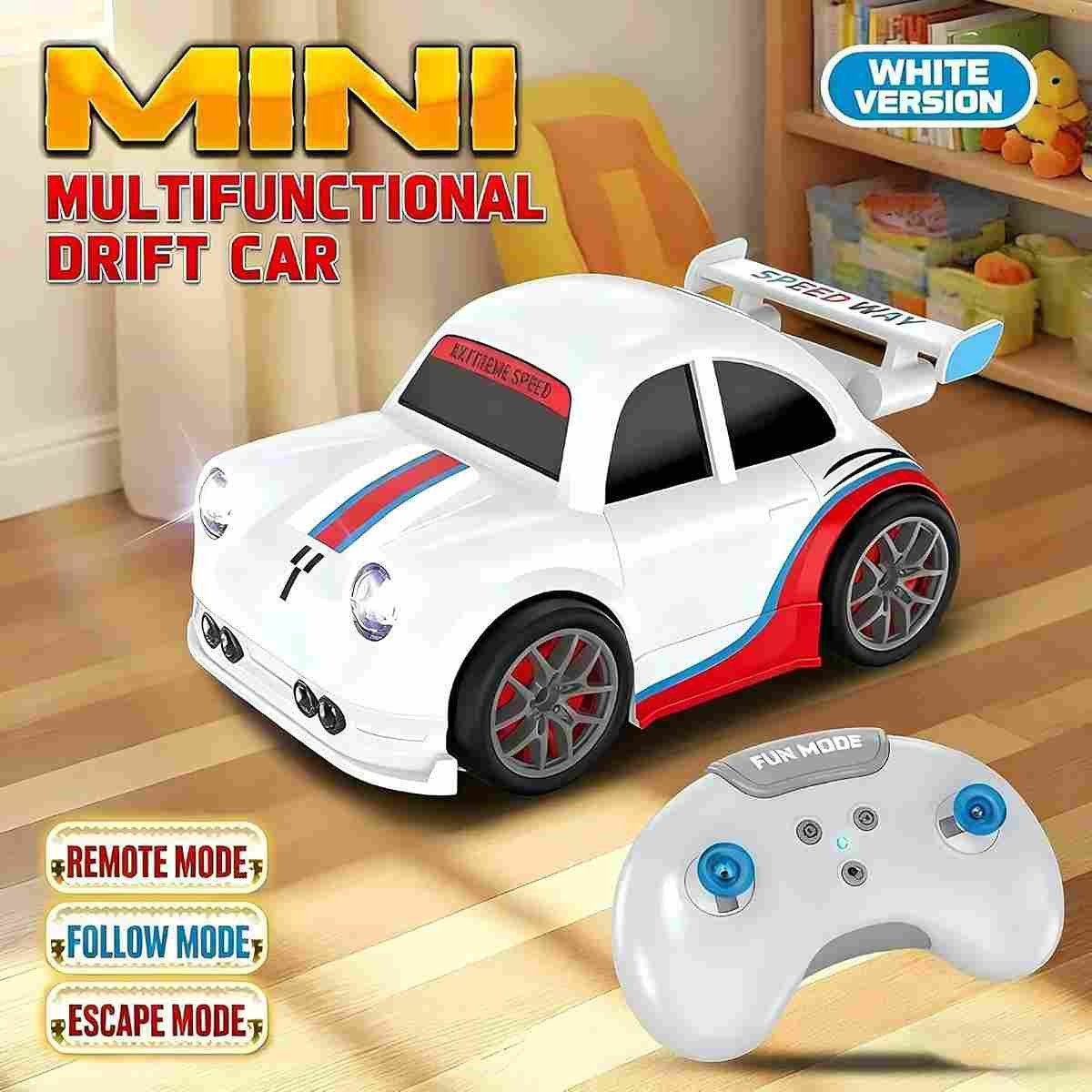 Smart Gesture Sensing RC Stunt Car with LED Face Lights – Interactive Follow Me & Escape Modes, 360° Drift, Music & USB Rechargeable Toy for Kids