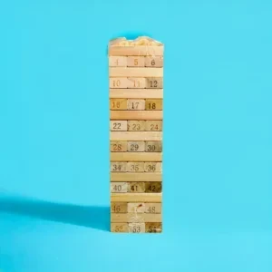 Zenga Wooden Blocks Game - 54pcs + 4 Dices