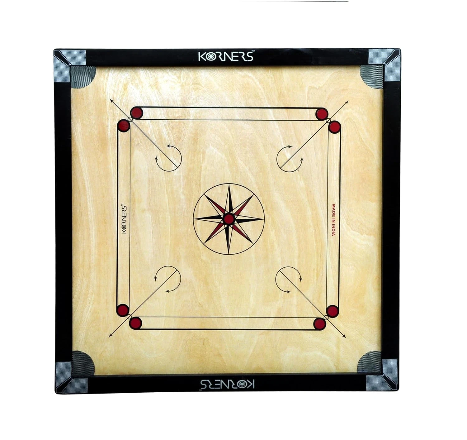 32 inch Wooden Carrom Board Set – Full Size with Coins, Striker & Powder included