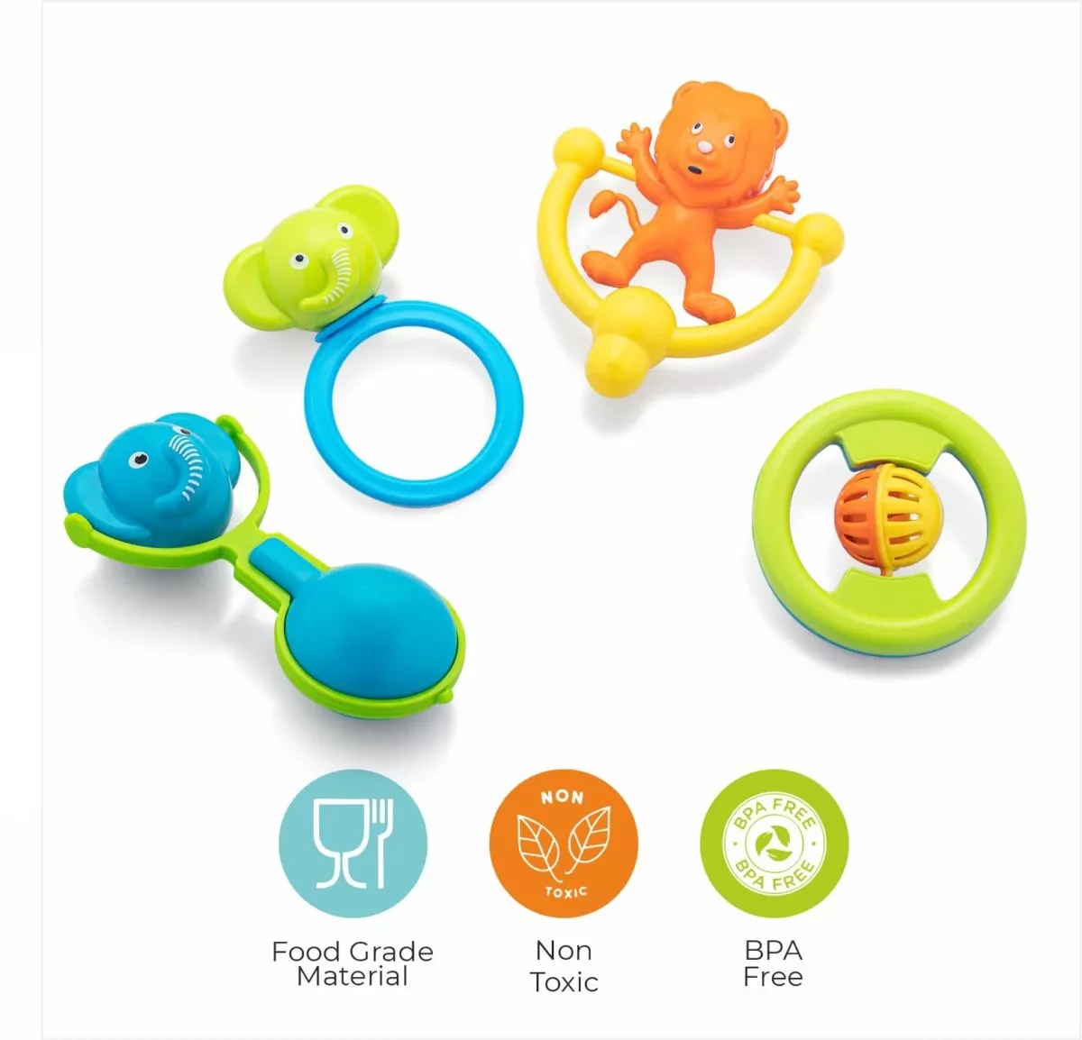Buddies 4pc Rattle Set