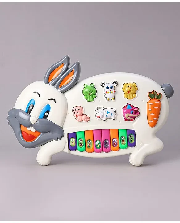 Rabbit Piano Musical Toy – Light & Sound Interactive Keyboard for Toddlers
