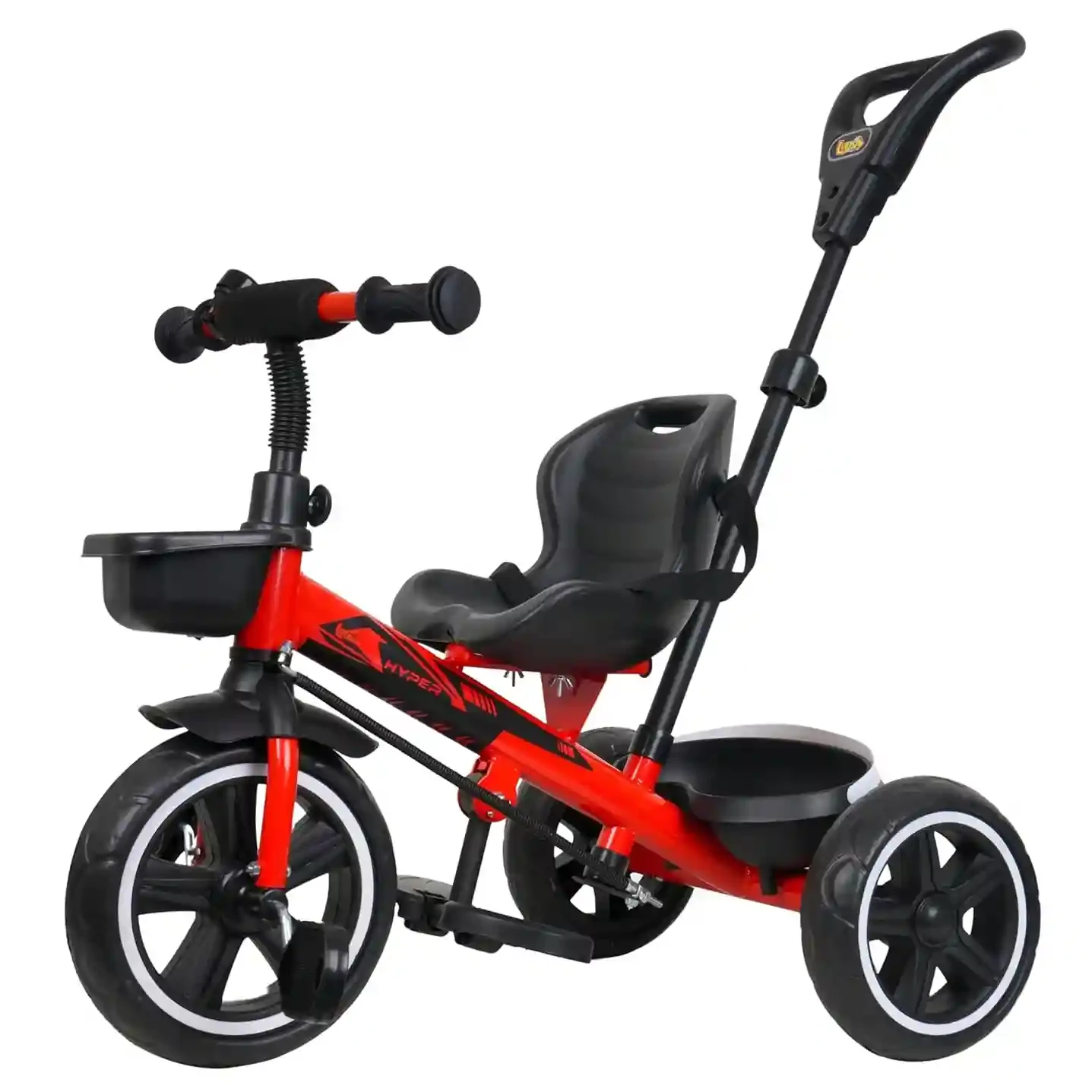Luusa RX-500 Plug N Play Kids Tricycle with Parental Control, Cushion Seat & Seat Belt – For Boys & Girls 12-48 Months