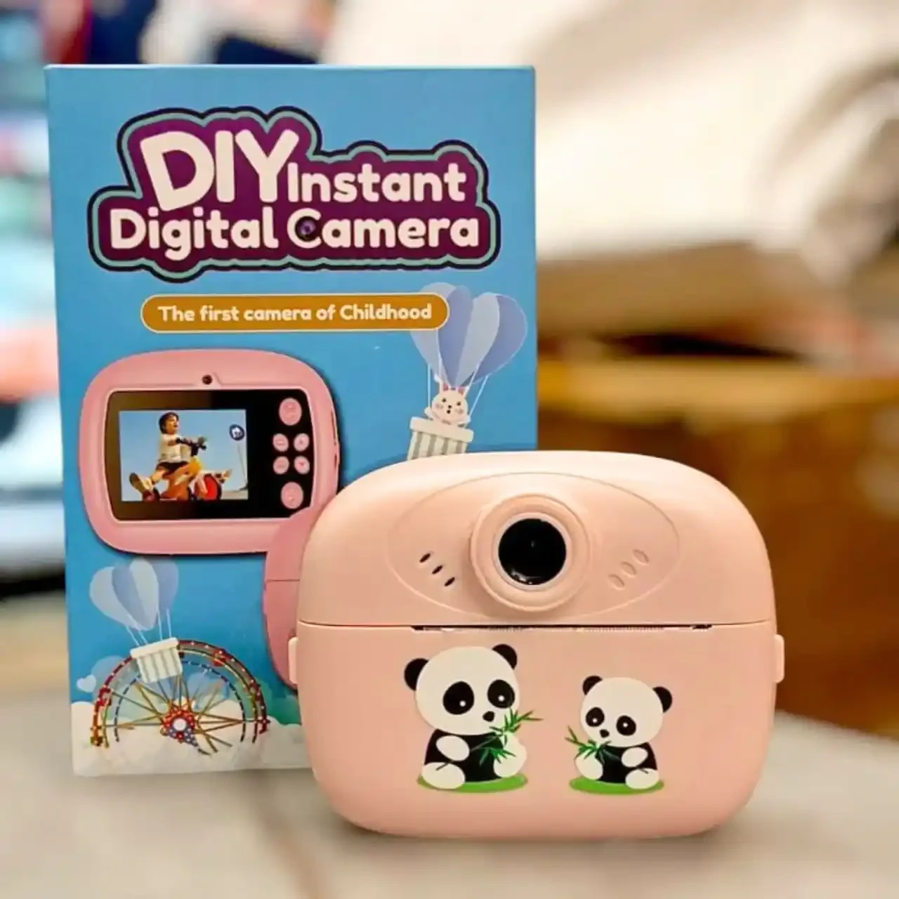 New DIY Instant Digital Print Camera for Kids – Zero Ink Printing, Rechargeable Battery, Thermal Paper Included | Compact & Durable Kids Camera with Sketch Pens