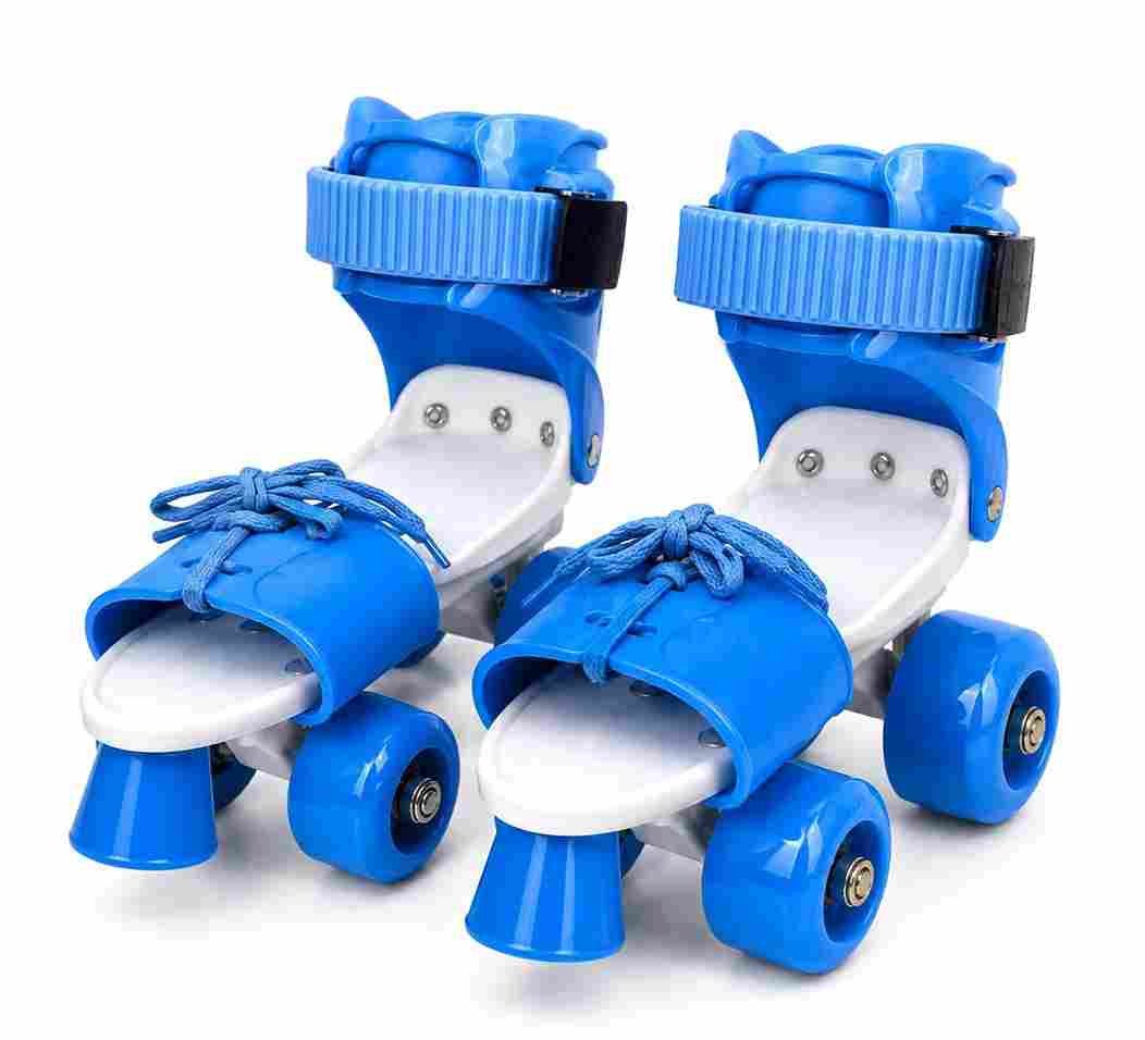 Adjustable Quad Roller Skates for Kids (Ages 3-12 Years) – Beginner 4-Wheel Skating Shoes with Front Safety Brake, PU Wheels & Alloy Steel Frame for Boys & Girls