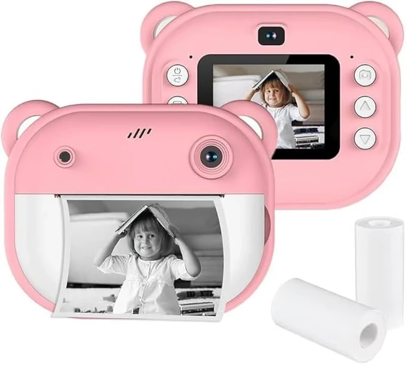 Instant Print Camera for Kids Printer – Zero Ink Technology, Rechargeable, Creative Fun & Easy Controls | Durable & Portable