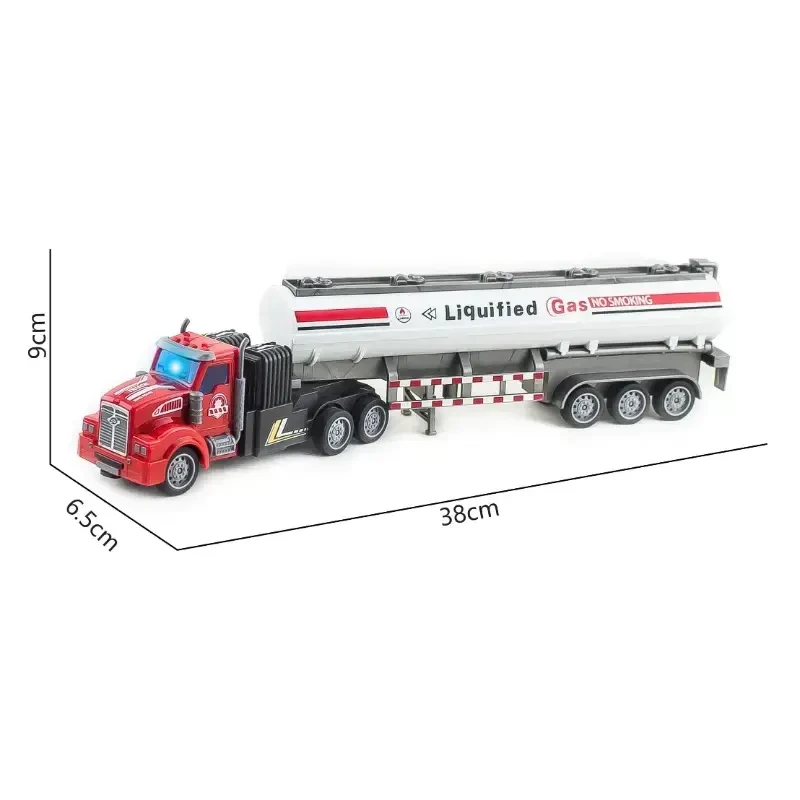 Big Size Remote Control Oil Tanker Truck Toy with Lights & Realistic Design