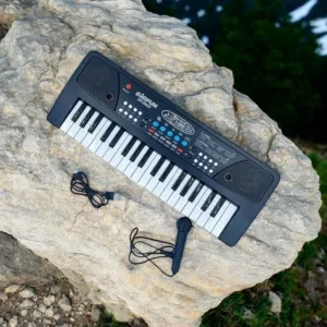 Bigfun 430-A 37-Key Musical Keyboard — Portable Kids Piano with Mic & USB/DC Power
