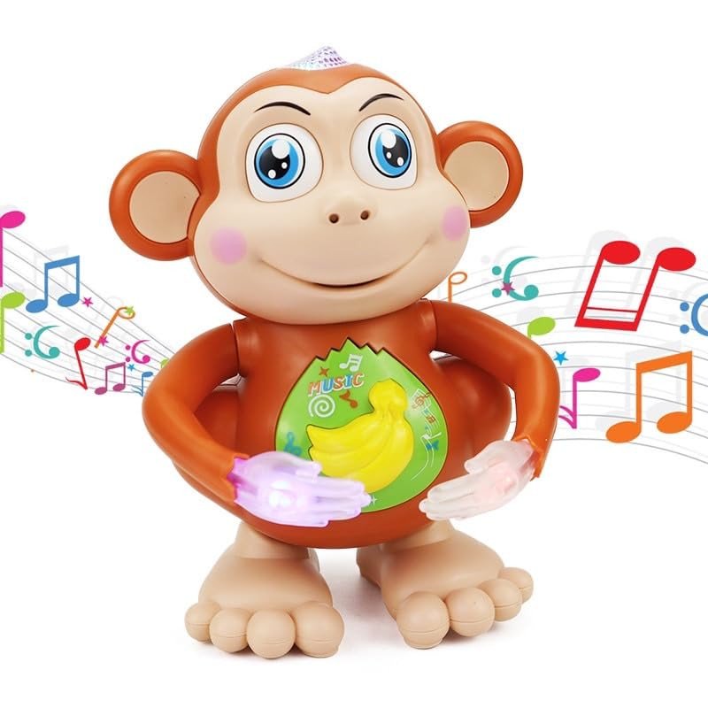 Interactive Dancing Monkey Toy – Music, Hand Flap & Left-Right Motion for Toddlers