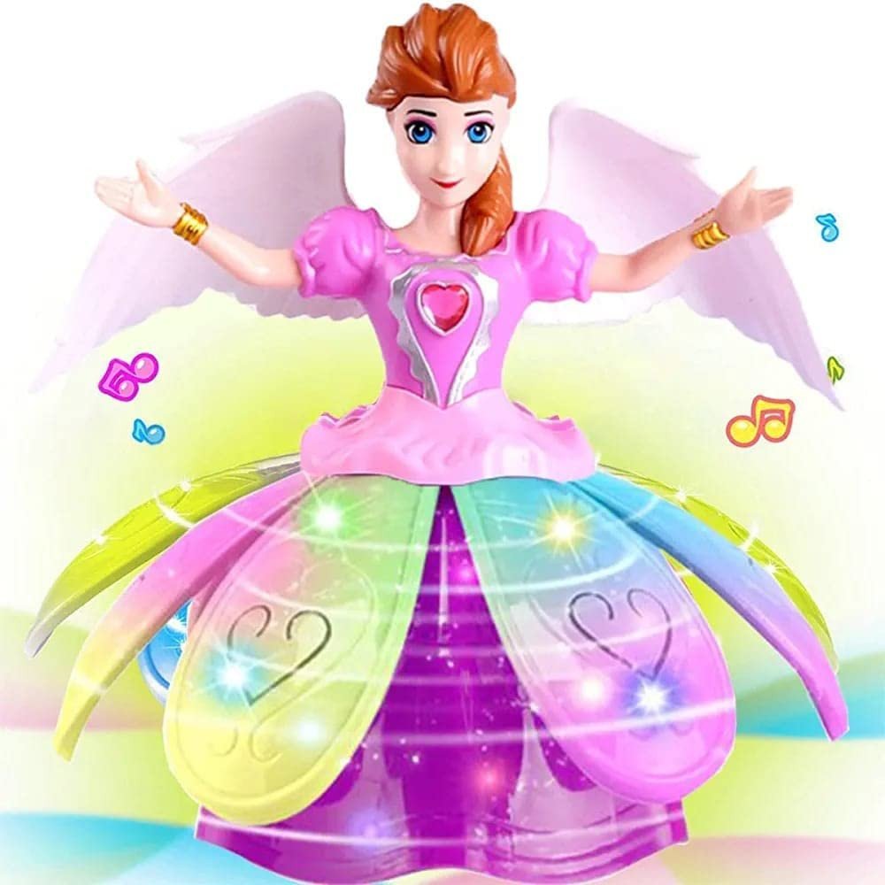 360° Rotating Musical Dancing Doll with Flashing Lights & Music | Multicolor Dance Girl Toy for Toddlers