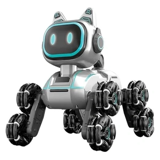 Trending 8‑Wheel RC Robot Dog Car – 2.4 GHz Remote, 360° Spins, LED Eyes & Smoke Effect
